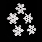 Polystyrene snowflake, white color, diameter 10 cm, set of 5 pieces